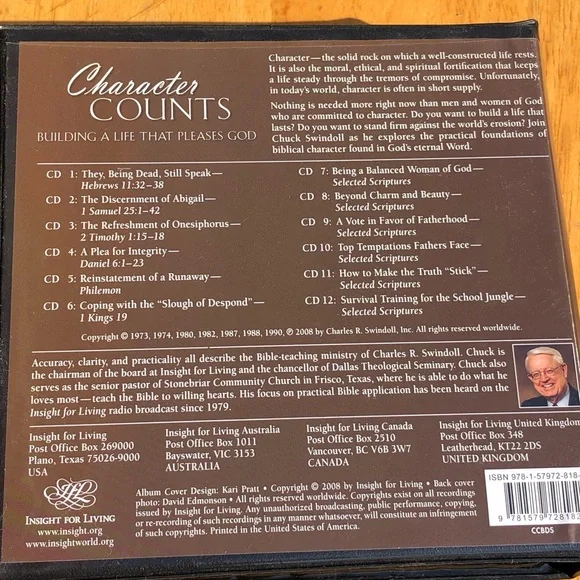 Character Counts: Building A Life That Pleases God by Charle R Swindol - Picture 2 of 8